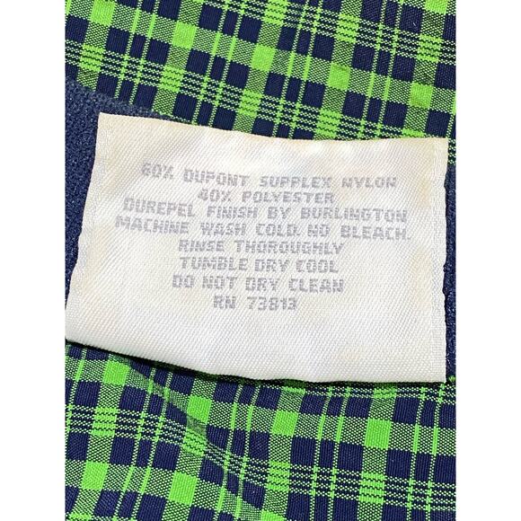 Vintage Starbus Weather Screen Green Plaid The Florida Club Pullover Large USA - Picture 7 of 10